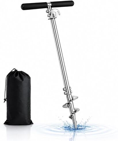 23" 38" 100" Shallow Water Anchor, 304 Stainless Steel Screw-in Boat Anchor Pole for Sandbar, Beach, Jet Ski, Kayak, Pontoon, Small Boat in Kuwait