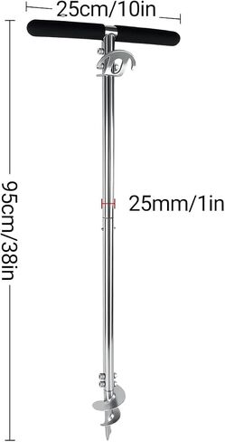 23" 38" 100" Shallow Water Anchor, 304 Stainless Steel Screw-in Boat Anchor Pole for Sandbar, Beach, Jet Ski, Kayak, Pontoon, Small Boat in Kuwait