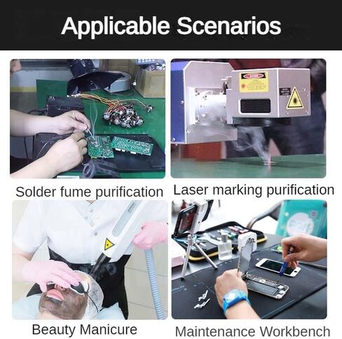 Solder Fume Hood,100W Industrial Smoke Purifier W/3-Stage Filter, Quiet Operation At 28dB,for PCB Soldering and Electronic Maintenance,360° Flexible in Kuwait