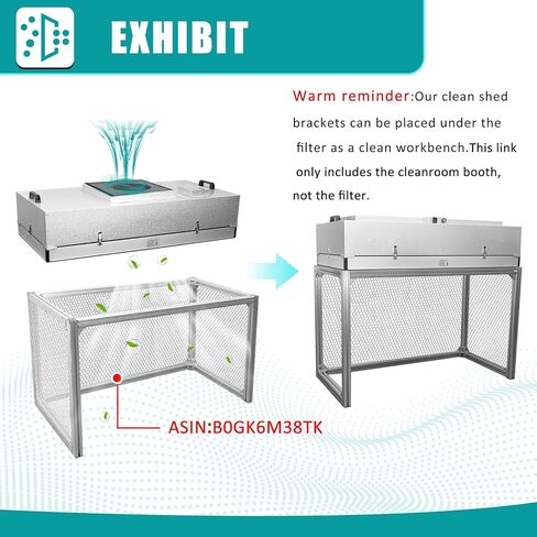 FFU，HEPA-Filter Laminar Flow Hood，100/ISO Class 5 Cleanroom，Secondary filtration is cleaner，Used in laboratories/clean rooms/mushroom rooms/mobile phone LCD monitor repairs, etc(46.2"x22.6") in Kuwait