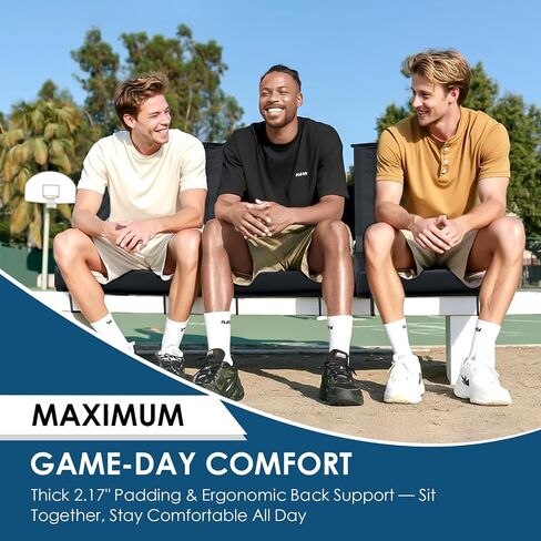 Stadium Seats with Back Support,Bleacher Chairs with Cushion, Portable Folding Stadium Chair with Removable Cushion and Large Pocket for School Events Sports Game in Kuwait