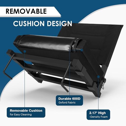 Stadium Seats with Back Support,Bleacher Chairs with Cushion, Portable Folding Stadium Chair with Removable Cushion and Large Pocket for School Events Sports Game in Kuwait