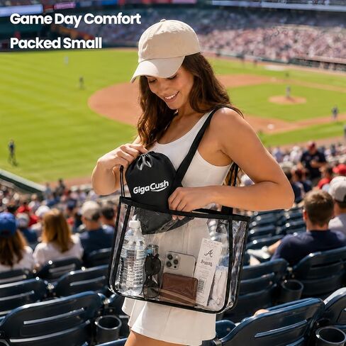 Stadium Seat Cushion for Bleachers, Portable Air Cell Seat Pad with Built-in Pump, Lightweight Inflatable Cushion for Game Day, Airplane Travel, Concerts and Outdoor Events in Kuwait