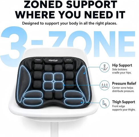 Stadium Seat Cushion for Bleachers, Portable Air Cell Seat Pad with Built-in Pump, Lightweight Inflatable Cushion for Game Day, Airplane Travel, Concerts and Outdoor Events in Kuwait