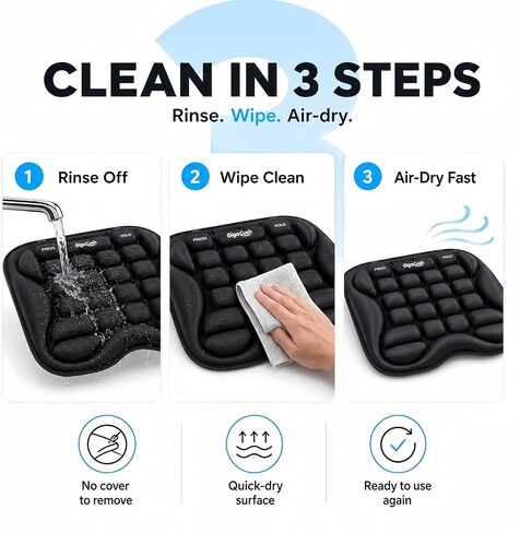 Stadium Seat Cushion for Bleachers, Portable Air Cell Seat Pad with Built-in Pump, Lightweight Inflatable Cushion for Game Day, Airplane Travel, Concerts and Outdoor Events in Kuwait