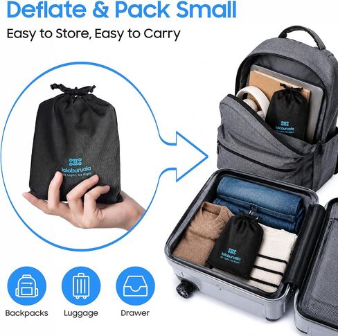 Portable Inflatable Seat Cushion, Ergonomic Pad with TPU and Soft Lycra Fabric, Foldable Lightweight Travel Cushion for Outdoor Use, Quick Inflation & Deflation Design with Storage Pouch in Kuwait