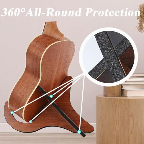 WOGOD Ukulele Stand Instrument Stand Folding Portable Stand and Guitar Tuner Clip on Ukulele Violin Tuner in Kuwait