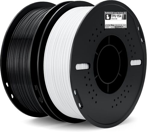 ELEGOO خيوط TPU 1.75 مم أسود 1 كجم، 95A خيوط طباعة ثلاثية الأبعاد مرنة وناعمة 1 كجم بكرة (2.2 رطل) تناسب معظم طابعات FDM ثلاثية الأبعاد in Kuwait