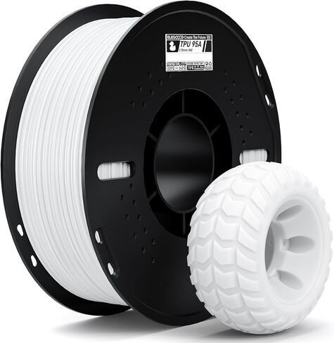 ELEGOO خيوط TPU 1.75 مم أسود 1 كجم، 95A خيوط طباعة ثلاثية الأبعاد مرنة وناعمة 1 كجم بكرة (2.2 رطل) تناسب معظم طابعات FDM ثلاثية الأبعاد in Kuwait