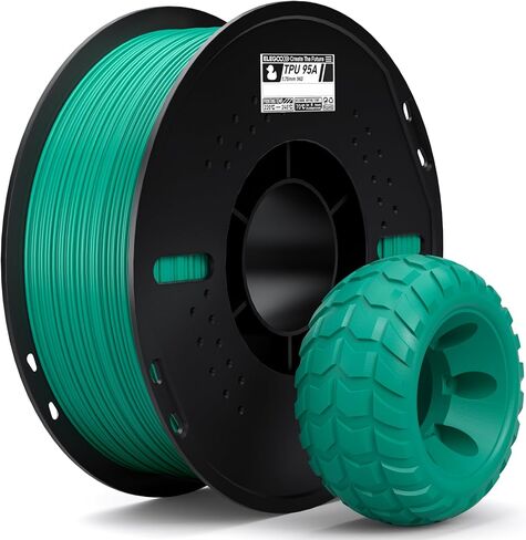 ELEGOO خيوط TPU 1.75 مم أسود 1 كجم، 95A خيوط طباعة ثلاثية الأبعاد مرنة وناعمة 1 كجم بكرة (2.2 رطل) تناسب معظم طابعات FDM ثلاثية الأبعاد in Kuwait