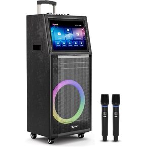 Karaoke Machine for Adults, with Lyrics Display, Smart Portable Big Bluetooth Speaker 2 Wireless Microphones, Professional Karaoke System 1000W Peak Power Big Bluetooth DJ Light in Kuwait