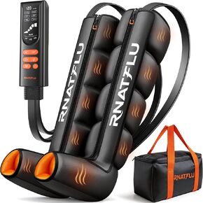 Air Compression Leg Massager with Heat for Circulation, Pain Relief | Sequential Full Leg Recovery Compression Boots, 11 Intensity , 6 Modes, 3 Heat, Pressure Sensor, Post-Workout & Daily Relief in Kuwait