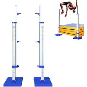 Portable High Jump Training Standard, Aluminum Competition Track Field High Jump Posts with 2 Adjustable Uprights Frames, Athletics Jumping Events Tester, for Outdoor School in Saudi Arabia