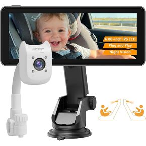 acer Video Baby Monitor 5" LCD Screen Monitor No WiFi with 1080P Camera and Audio for Crib 1000ft Range Remote Pan Tilt Night Vision, Temperature Sensor, 8 Lullabies, 2-Way Talk, Video Recording, VOX in Kuwait