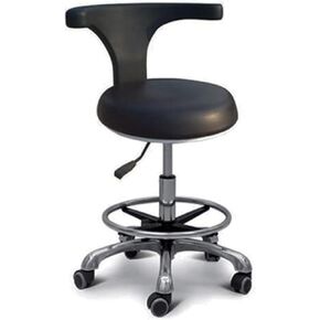 Dental Stool with 360° Rotation, Height Adjustable Medical Assistant Chair, PU Leather Saddle Design, Armrest for Clinics and Salons (B2) in Kuwait