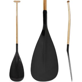 Hybrid Outrigger Canoe Paddle with Wooden Shaft and Carbon Fiber Blade, Lightweight and Durable OC Paddle, 48"-52" in Kuwait