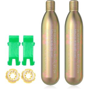 24G Co2 Cartridge Cylinder for Life Vest, Accessory for C02 PFD Rearming Kit, for Auto/Manual Inflating Life Jacket, for Adult, Used for Fishing, Surfing, Sea/Ocean Activities 2Pack in Kuwait