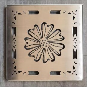 Metal Garden Decor Drainage Channel Grate Cover - Invisible Rainwater Well Plate Grid, Durable Steel Drain Grating for Sewer, Shower & Kitchen Floor (Size: 30x30cm/12x12in) in Saudi Arabia
