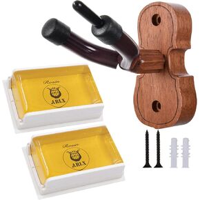 Violin Wall Mount Violin Hanger Mahogany Violin Viola Stand with Bow Hook Sound harbor 2 Pack Rosin for Violin Viola and Cello Rosin for Bows (2pack YJ-F01 Rosin) in Kuwait
