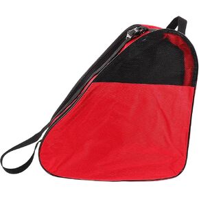 Roller Skate Bag with Breathable Red Mesh Three-layer Storage for Inline and Roller Skates Shoulder and Backpack Carrying for Ice Skating in Saudi Arabia