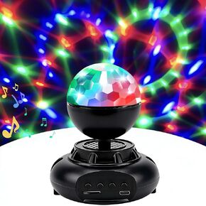 Party Lights DJ Lighting Sound Activated,Bluetooth Speaker Disco Ball Strobe Stage Light for Home Room Dance Parties Birthday Karaoke Stocking Stuffers Eve Halloween Christmas Bars Decorations (Black) in Saudi Arabia
