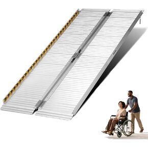 6 Ft Folding Aluminum Wheelchair Ramp | Anti-Slip Mobility Ramp For Home and Outdoor Steps, Supports Up to 600 Lbs, With Handle in Saudi Arabia
