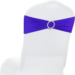 MDS-MEGADECORSUPPLY Chair Sash, 25 pcs Apple Green, Spandex Chair Cover Band with Buckle Slider for Weddings and Events Decoration, Washable, Fits 35-50CM Chair Back Width in Kuwait