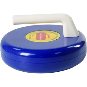 Kids Curling Game Travel Party 11cm Winter Sports Equipment Floor Curling Toy for Activities School Classroom, Blue in Kuwait
