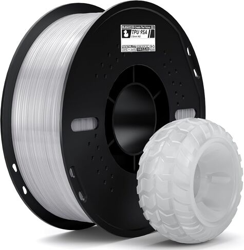 ELEGOO خيوط TPU 1.75 مم أسود 1 كجم، 95A خيوط طباعة ثلاثية الأبعاد مرنة وناعمة 1 كجم بكرة (2.2 رطل) تناسب معظم طابعات FDM ثلاثية الأبعاد in Kuwait