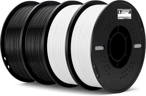 ELEGOO خيوط TPU 1.75 مم أسود 1 كجم، 95A خيوط طباعة ثلاثية الأبعاد مرنة وناعمة 1 كجم بكرة (2.2 رطل) تناسب معظم طابعات FDM ثلاثية الأبعاد in Kuwait