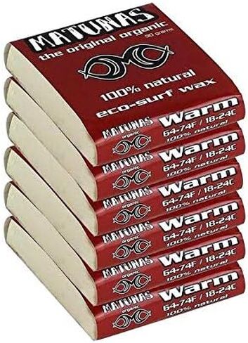 Open Road Goods Organic Surf Wax - Matunas 5 Pack, 10 Pack, 36 Pack, 72 Pack Case - Matunas Surf Wax - Base Coat - Warm - Tropical - Cool - Cold - Hawaiian Competition Formula All Natural Surf Wax in Saudi Arabia