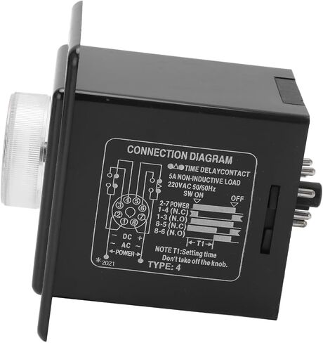 Fafeicy Time Relay with ABS Brass Material 0-30S Power On Delay for CNC Lathe Automation Equipment (24VDC) in Kuwait