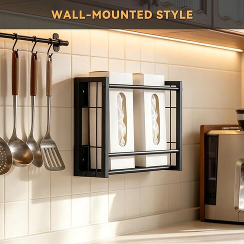 Magnetic Glove Holder, Wall Mount & Fridge Mount Metal Dispenser Holds 2 Boxes, Wall Mount Disposable Gloves & Tissue Dispenser for Garage, Workshop, Kitchen, Office and Toolbox in Kuwait