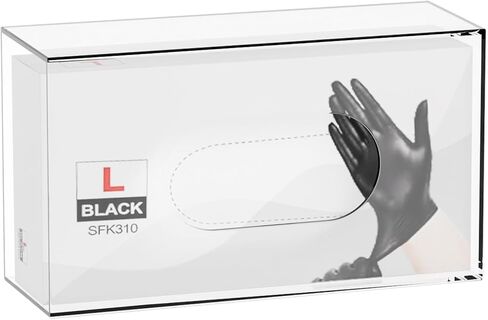 Yieach 3 Pack Acrylic Glove Holder for Wall Mount With Adhesive,No-Drill Latex Glove Box & Dispenser,Disposable Medical Rubber Gloves Holder on Wall & Hanging Hospital Hair Net,Mask,Gloves Rack,Clear in Kuwait