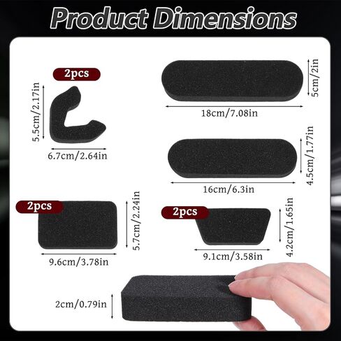 1 Set Batting Helmet Padding, Universal Helmet Padding Kit, 0.79 Inch Thickened Foam Replacement Pads for Batting Catchers Helmets, Sport Helmets Pad Replacement for Catchers Baseball Softball Players in Kuwait
