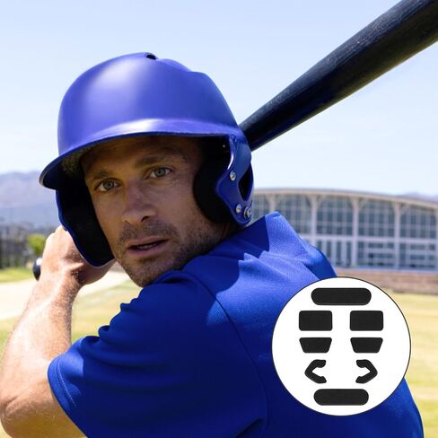 1 Set Batting Helmet Padding, Universal Helmet Padding Kit, 0.79 Inch Thickened Foam Replacement Pads for Batting Catchers Helmets, Sport Helmets Pad Replacement for Catchers Baseball Softball Players in Kuwait