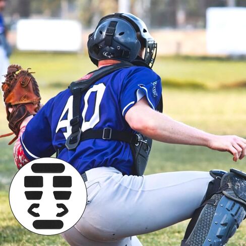 1 Set Batting Helmet Padding, Universal Helmet Padding Kit, 0.79 Inch Thickened Foam Replacement Pads for Batting Catchers Helmets, Sport Helmets Pad Replacement for Catchers Baseball Softball Players in Kuwait