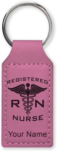 LaserGram Rectangle Keychain, RN Registered Nurse, Personalized Engraving Included in Kuwait