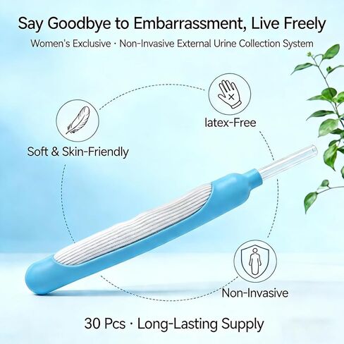 Soft Fit Female External Catheter, 30 Pack – Pain-Free, Non-Invasive Incontinence Solution, Leak-Proof Design, Works with Suction Systems & Collection Bags | External in Kuwait