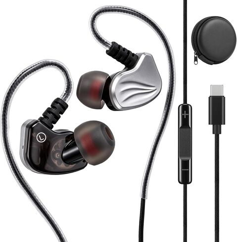 H6 Portable Karaoke Sound Card Headset with in-Ear Monitoring, Voice Changer & 6 Sound Effects, Noise Canceling Mic, Plug & Play Wired Karaoke Singing Monitor Headphones for Streaming & Recording in Kuwait