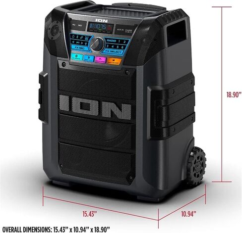 مكبر صوت حفلات بلوتوث محمول من Ion Audio Tailgater XL مع ميكروفون كاريوكي وراديو Fm (متجدد) in Kuwait