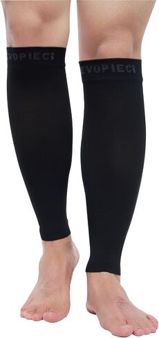 8-15 mmHg 1Pair Men and Women Wide Calf Sleeve Brace Compression Socks for Leg Support, Pain Relief in Kuwait