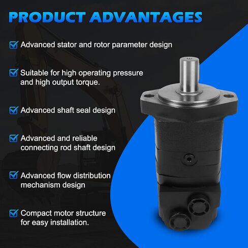 104-1002-006 | 104-1002 Hydraulic Motor | Direct Replacement for Eaton Char-Lynn 2000 Series | Cast Iron High Torque | Displacement 100cc/r | Maximum Pressure 275BAR | 2 Bolt Flange Mount | in Kuwait
