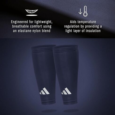 أكمام ضاغطة للساق من adidas Climacool - أزرق داكن - L/XL in Kuwait
