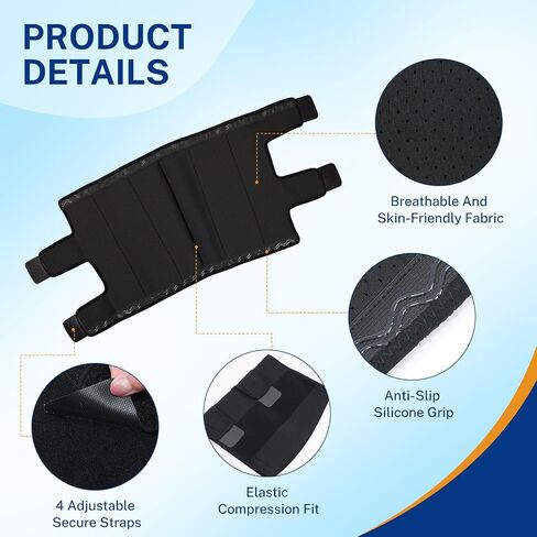 Calf Brace Compression Wrap, Adjustable Shin Splint Support for Men & Women, Lower Leg Calf Sleeve for Running, Walking, Hiking, Training, Comfortable Neoprene Calf Support in Saudi Arabia