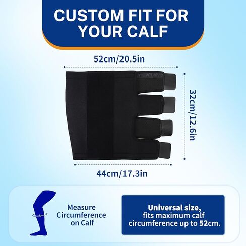 Calf Brace Compression Wrap, Adjustable Shin Splint Support for Men & Women, Lower Leg Calf Sleeve for Running, Walking, Hiking, Training, Comfortable Neoprene Calf Support in Saudi Arabia
