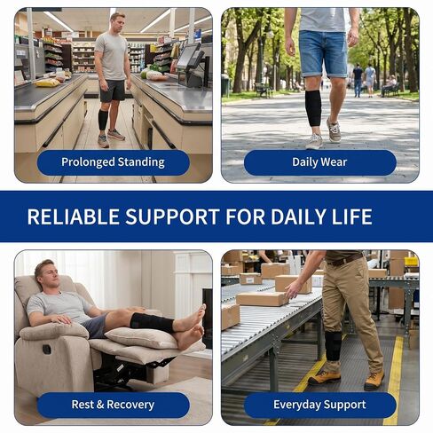 Calf Brace Compression Wrap, Adjustable Shin Splint Support for Men & Women, Lower Leg Calf Sleeve for Running, Walking, Hiking, Training, Comfortable Neoprene Calf Support in Saudi Arabia