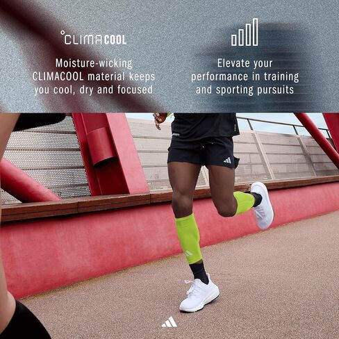 adidas Climacool Compression Calf Sleeves - Lucid Lemon - L/XL in Kuwait