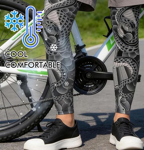 Sun Leg Sleeves for Cycling Ice Silk Tattoo Non Slip Breathable Quick Dry 1 Pair Summer Sports in Kuwait