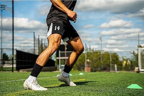 Tekkerz leg sleeve over 20 color variations compatible with grip socks for soccer, football, hockey, rugby athletic socks (US, Alpha, Medium, Regular, Regular, Vegas Gold) in Kuwait